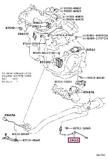 Toyota 89465-08060 Lambda sensor 8946508060: Buy near me in Poland at 2407.PL - Good price!