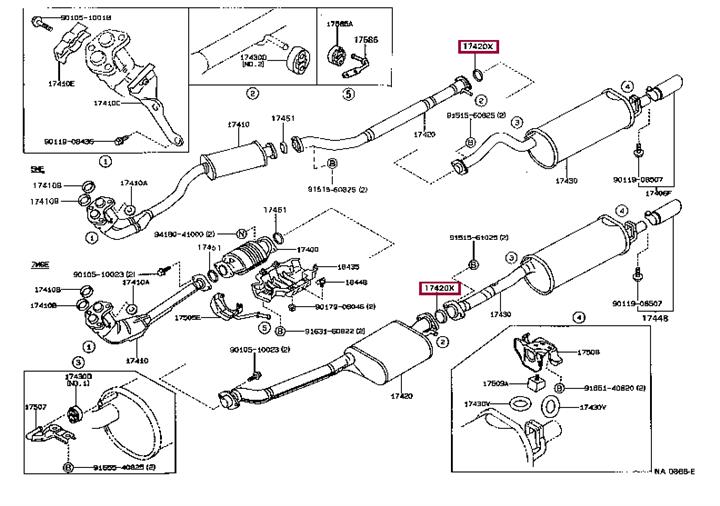 

pierścień uszczelniający układu wydechowego 9091706024 Toyota