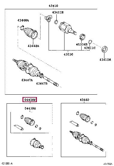 Toyota 04427-60141 Bellow, driveshaft 0442760141: Buy near me in Poland at 2407.PL - Good price!