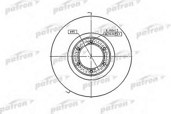 Patron PBD1002 Front brake disc ventilated PBD1002: Buy near me in Poland at 2407.PL - Good price!