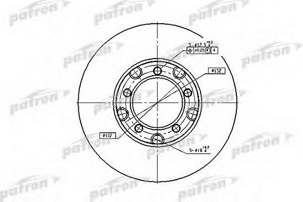 Patron PBD1577 Unventilated front brake disc PBD1577: Buy near me in Poland at 2407.PL - Good price!