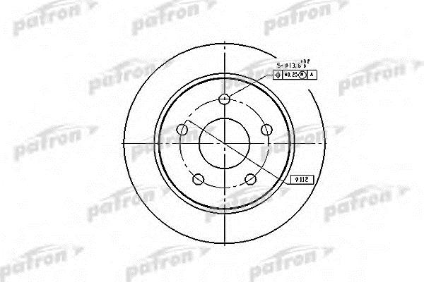 Patron PBD1651 Rear brake disc, non-ventilated PBD1651: Buy near me in Poland at 2407.PL - Good price!
