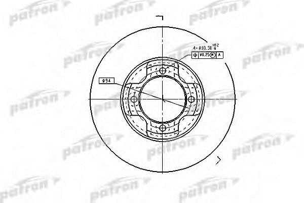 Patron PBD1964 Front brake disc ventilated PBD1964: Buy near me at 2407.PL in Poland at an Affordable price!