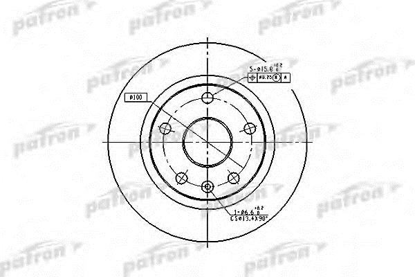 Patron PBD2619 Front brake disc ventilated PBD2619: Buy near me in Poland at 2407.PL - Good price!