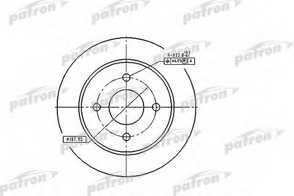 Patron PBD2623 Rear ventilated brake disc PBD2623: Buy near me in Poland at 2407.PL - Good price!