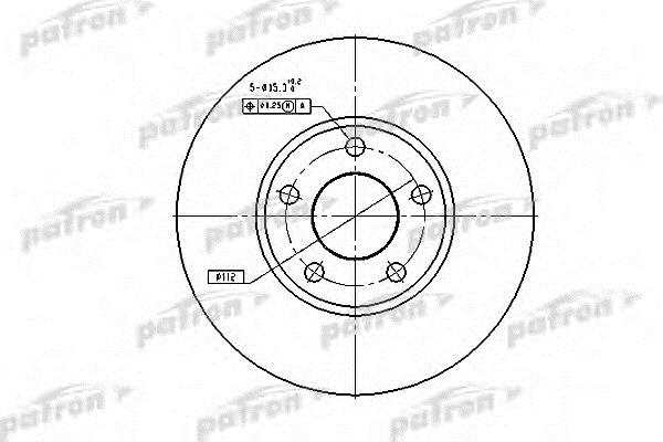 Patron PBD2650 Unventilated front brake disc PBD2650: Buy near me in Poland at 2407.PL - Good price!