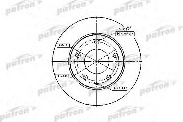 Patron PBD2704 Тормозной диск передний вентилируемый PBD2704: Отличная цена - Купить в Польше на 2407.PL!