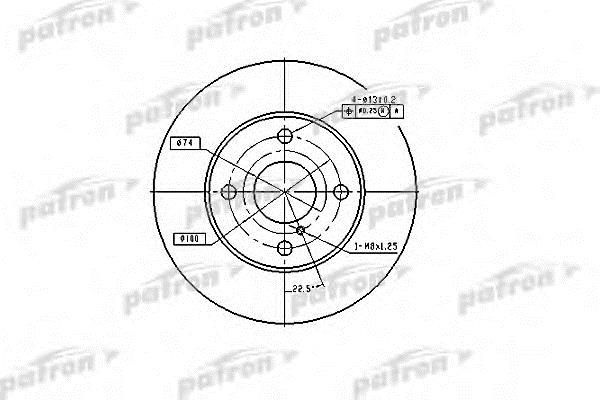 Patron PBD2719 Front brake disc ventilated PBD2719: Buy near me in Poland at 2407.PL - Good price!