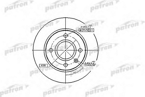 Patron PBD2753 Тормозной диск передний вентилируемый PBD2753: Отличная цена - Купить в Польше на 2407.PL!