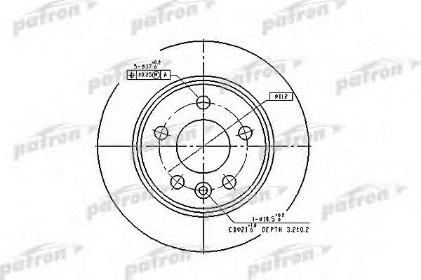 Patron PBD2777 Rear brake disc, non-ventilated PBD2777: Buy near me in Poland at 2407.PL - Good price!