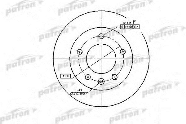 Patron PBD2790 Front brake disc ventilated PBD2790: Buy near me in Poland at 2407.PL - Good price!
