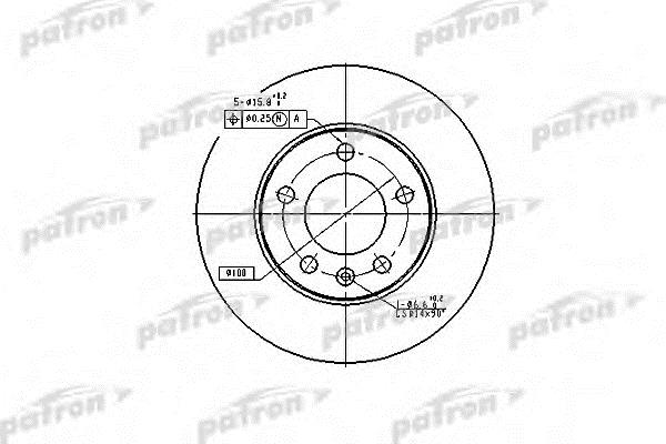 Patron PBD2805 Тормозной диск задний невентилируемый PBD2805: Отличная цена - Купить в Польше на 2407.PL!