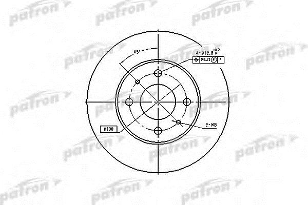 Patron PBD4018 Front brake disc ventilated PBD4018: Buy near me in Poland at 2407.PL - Good price!