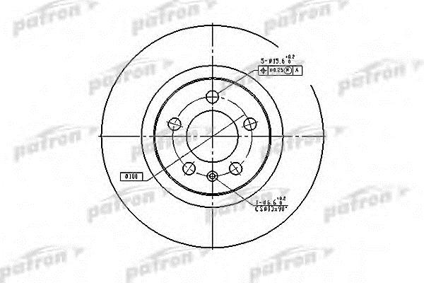 Patron PBD4027 Front brake disc ventilated PBD4027: Buy near me in Poland at 2407.PL - Good price!