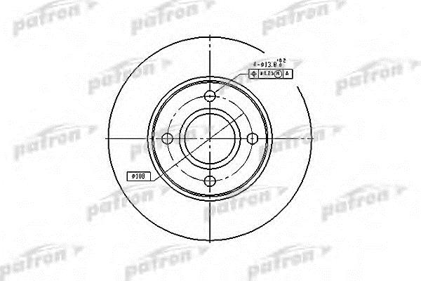 Patron PBD4036 Front brake disc ventilated PBD4036: Buy near me in Poland at 2407.PL - Good price!