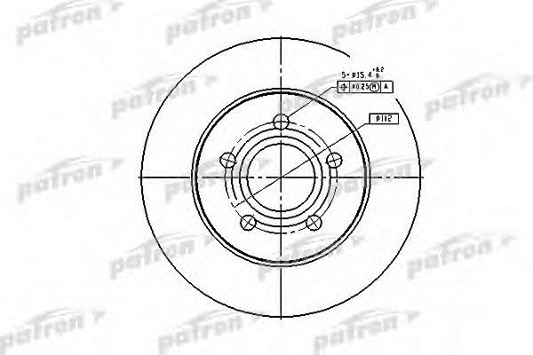 Patron PBD4045 Front brake disc ventilated PBD4045: Buy near me in Poland at 2407.PL - Good price!