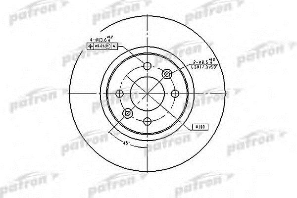 Patron PBD4110 Front brake disc ventilated PBD4110: Buy near me in Poland at 2407.PL - Good price!
