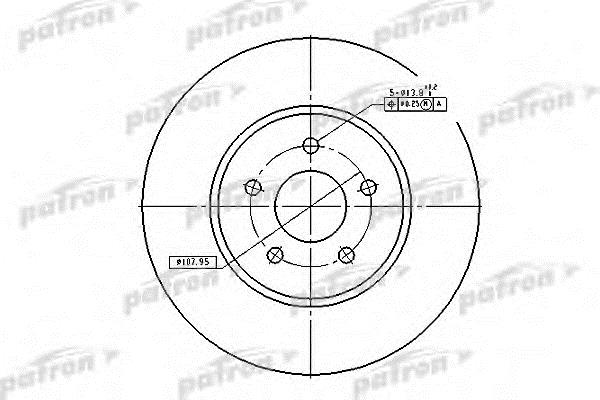 Patron PBD4147 Front brake disc ventilated PBD4147: Buy near me in Poland at 2407.PL - Good price!