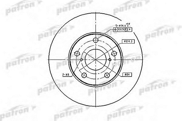 Patron PBD4161 Front brake disc ventilated PBD4161: Buy near me in Poland at 2407.PL - Good price!