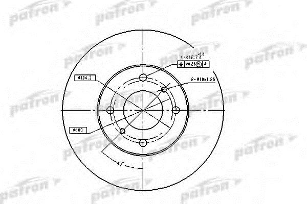 Patron PBD4169 Тормозной диск передний вентилируемый PBD4169: Отличная цена - Купить в Польше на 2407.PL!