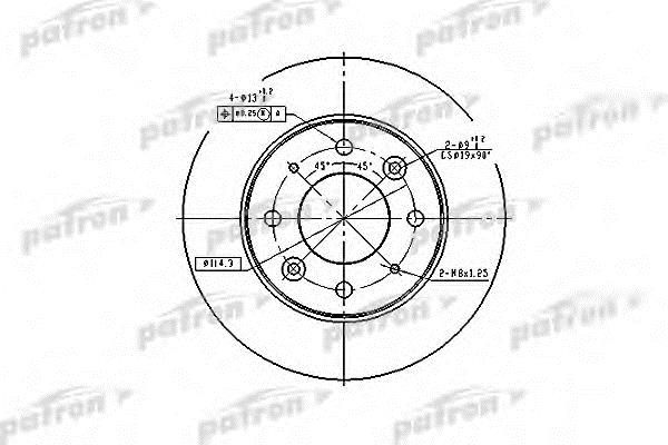 Patron PBD4171 Front brake disc ventilated PBD4171: Buy near me in Poland at 2407.PL - Good price!