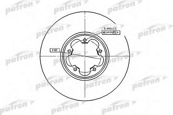 Patron PBD4216 Front brake disc ventilated PBD4216: Buy near me in Poland at 2407.PL - Good price!
