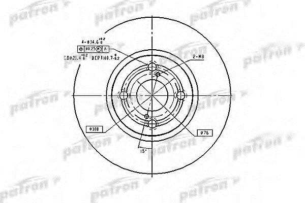 Patron PBD9559 Front brake disc ventilated PBD9559: Buy near me in Poland at 2407.PL - Good price!
