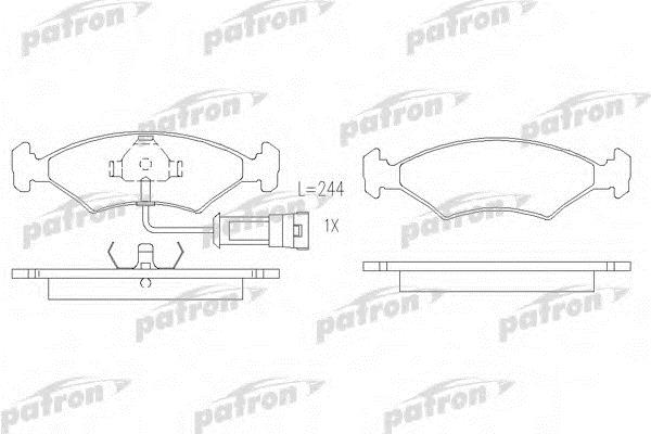 Patron PBP212 Brake Pad Set, disc brake PBP212: Buy near me in Poland at 2407.PL - Good price!