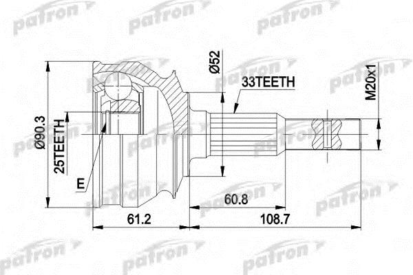 Patron PCV1008 CV joint PCV1008: Buy near me at 2407.PL in Poland at an Affordable price!