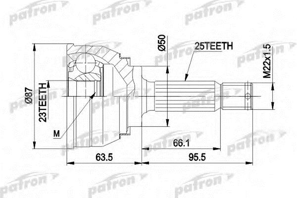 Patron PCV1048 Шарнир равных угловых скоростей (ШРУС) PCV1048: Отличная цена - Купить в Польше на 2407.PL!