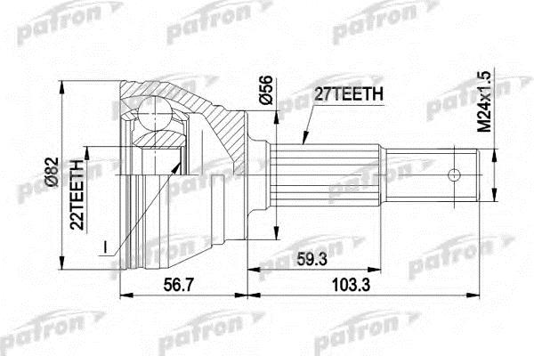 Patron PCV1164 Шарнир равных угловых скоростей (ШРУС) PCV1164: Отличная цена - Купить в Польше на 2407.PL!