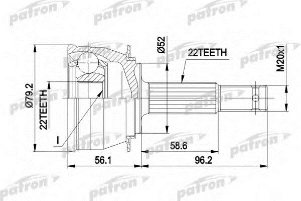 Patron PCV1234 Шарнир равных угловых скоростей (ШРУС) PCV1234: Отличная цена - Купить в Польше на 2407.PL!