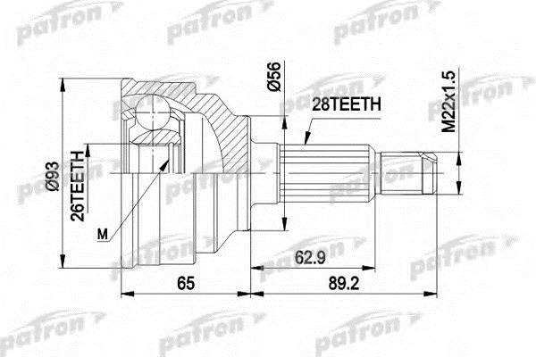 Patron PCV1291 CV joint PCV1291: Buy near me in Poland at 2407.PL - Good price!