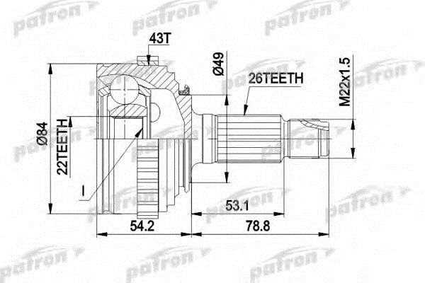 Patron PCV1303 CV joint PCV1303: Buy near me at 2407.PL in Poland at an Affordable price!