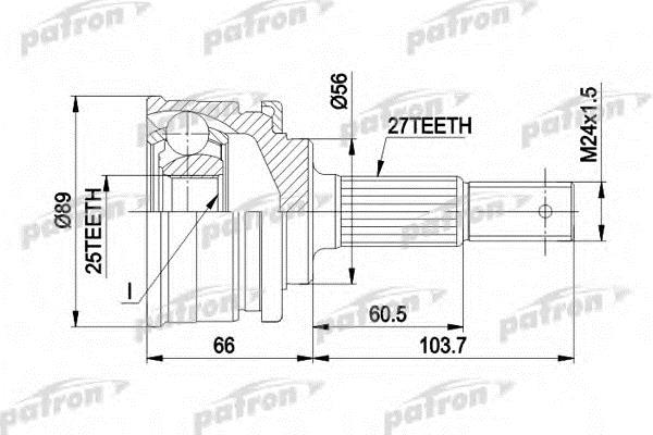 Patron PCV1323 Шарнир равных угловых скоростей (ШРУС) PCV1323: Отличная цена - Купить в Польше на 2407.PL!