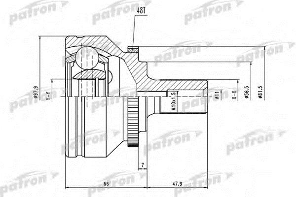 Patron PCV1538 Шарнир равных угловых скоростей (ШРУС) PCV1538: Отличная цена - Купить в Польше на 2407.PL!