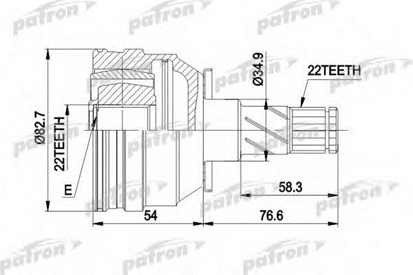 Patron PCV3008 CV joint PCV3008: Buy near me at 2407.PL in Poland at an Affordable price!