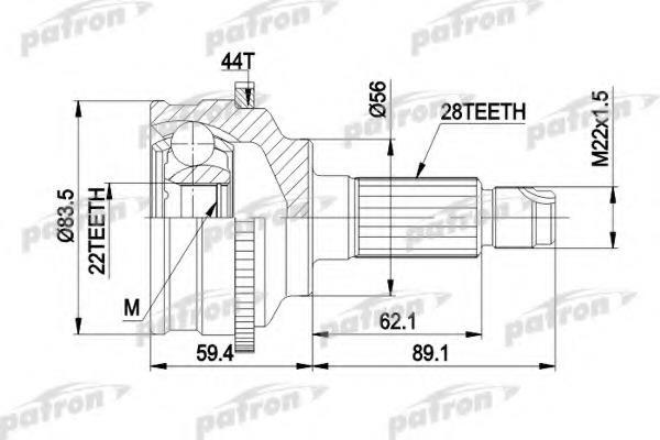 Patron PCV3850 CV joint PCV3850: Buy near me at 2407.PL in Poland at an Affordable price!