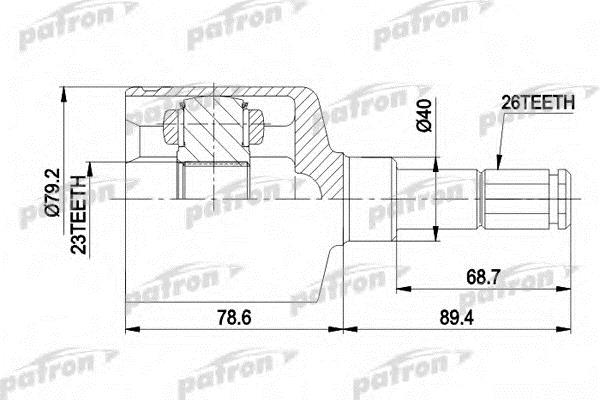 Patron PCV4014 Шарнир равных угловых скоростей (ШРУС) PCV4014: Отличная цена - Купить в Польше на 2407.PL!