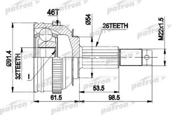 Patron PCV9491 CV joint PCV9491: Buy near me at 2407.PL in Poland at an Affordable price!