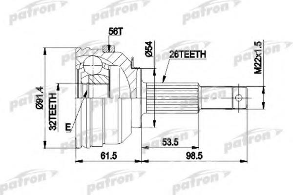 Patron PCV9529 CV joint PCV9529: Buy near me at 2407.PL in Poland at an Affordable price!