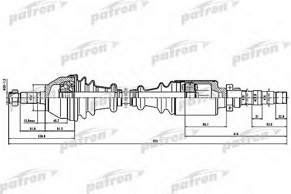 Patron PDS0101 Вал приводной PDS0101: Отличная цена - Купить в Польше на 2407.PL!