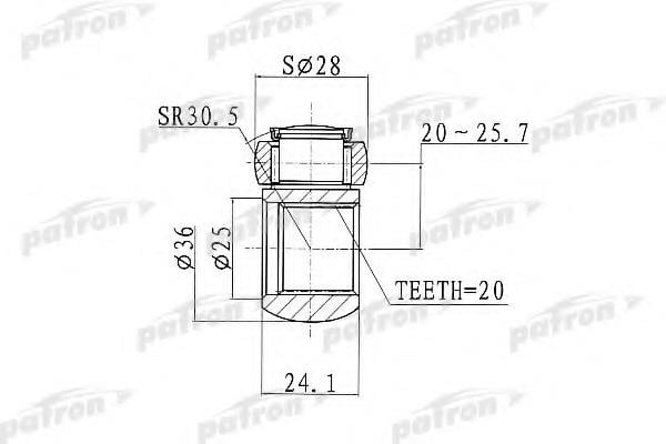 Patron PTD001 Antriebswelle-Dreifingergelenk PTD001: Kaufen Sie zu einem guten Preis in Polen bei 2407.PL!