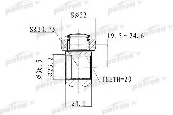 Patron PTD002 Drive Shaft Tripoid PTD002: Buy near me at 2407.PL in Poland at an Affordable price!