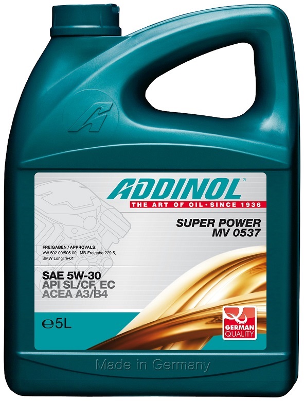 Addinol 4014766240460 Моторное масло Addinol Super Power MV 0537 5W-30, 5л 4014766240460: Отличная цена - Купить в Польше на 2407.PL!