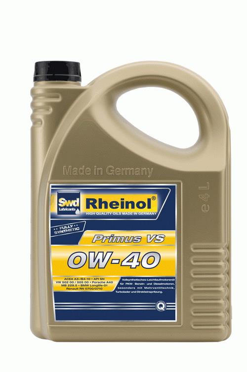 SWD Rheinol 31160.480 Engine oil SWD Rheinol Primus VS 0W-40, 4L 31160480: Buy near me in Poland at 2407.PL - Good price!