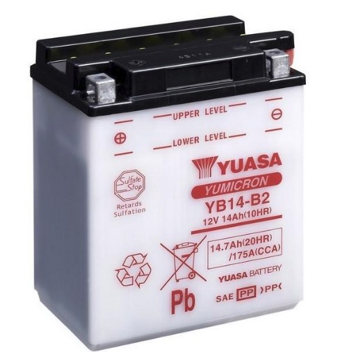 Yuasa YB14B-2 Аккумулятор Yuasa 12В 14Ач 145А(EN) L+ YB14B2: Отличная цена - Купить в Польше на 2407.PL!