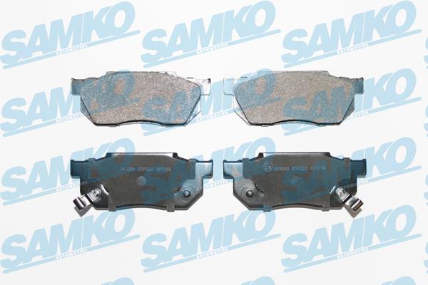 Samko 5SP322 Brake Pad Set, disc brake 5SP322: Buy near me in Poland at 2407.PL - Good price!