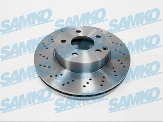 Samko M2087V Ventilated brake disc with perforation M2087V: Buy near me at 2407.PL in Poland at an Affordable price!
