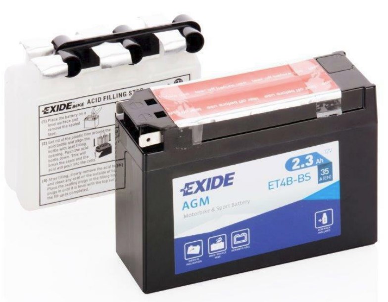 Exide ET4B-BS Аккумулятор Exide AGM 12В 2,3Ач 35А(EN) L+ ET4BBS: Отличная цена - Купить в Польше на 2407.PL!
